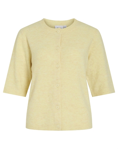 Vila - VILiga O-Neck Strik Cardigan - Pastel Yellow 